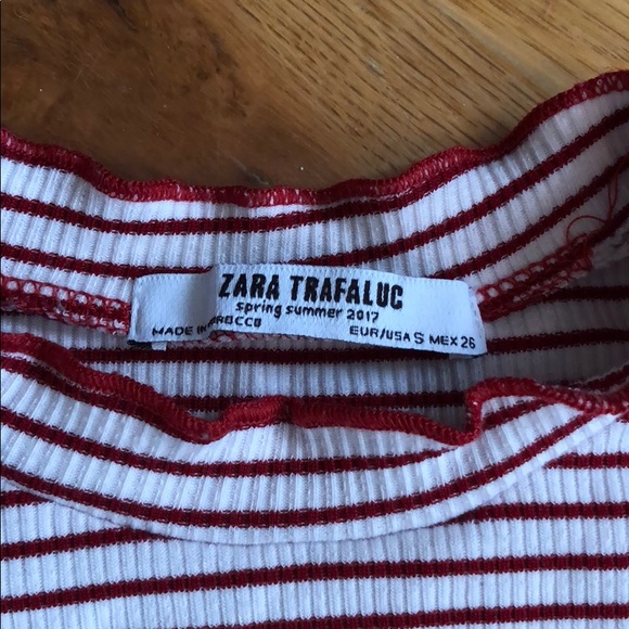 Zara red striped crop top - Picture 4 of 5